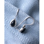 657 boucles d'oreilles  onyx, argent sterling